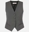Valentino Wool Gabardine Vest In Grau