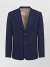 Valentino Slim Fit Wool Gabardine Jacket In Blue