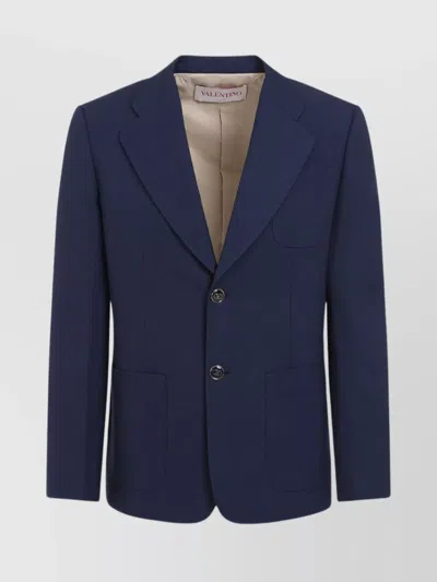 VALENTINO WOOL JACKET PATCH POCKETS