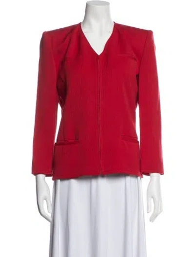 Pre-owned Valentino Wool Jacket In Red