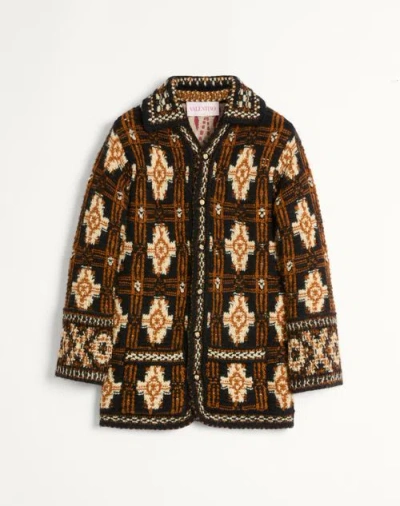 Valentino Mens Ruggine Spread-collar Patch-pocket Regular-fit Wool Jacket In Schwarz