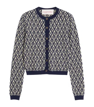 Valentino Knitwear Logo In Cream