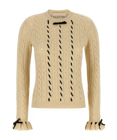 Valentino Wool Jumper In Brown