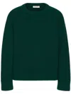 Valentino Wool Crewneck Jumper In Green