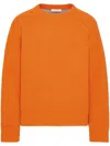 Valentino Wool Crewneck Jumper In Orange