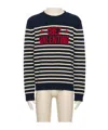 Valentino Garavani Crewneck Sweater With Bold Jacquard Motif In Black