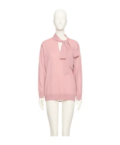 Valentino Wool Jumper With Scarf In Pink