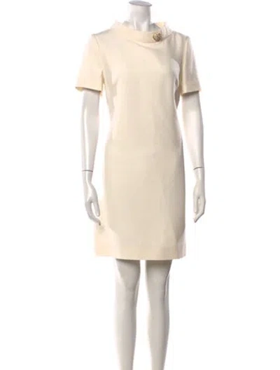Pre-owned Valentino Wool Knee-length Dress W/ Tags In Neutrals