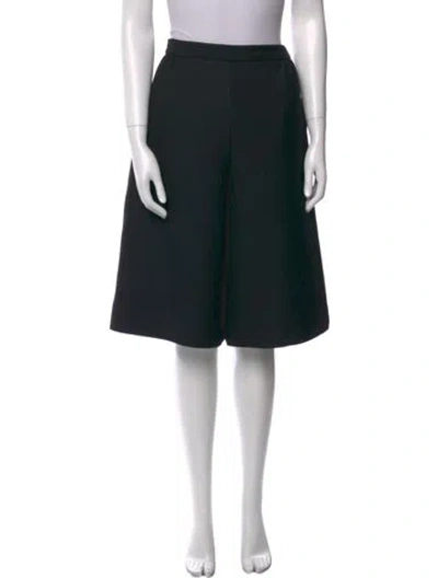 Pre-owned Valentino Wool Knee-length Shorts In Black