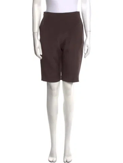 Pre-owned Valentino Wool Knee-length Shorts In Brown
