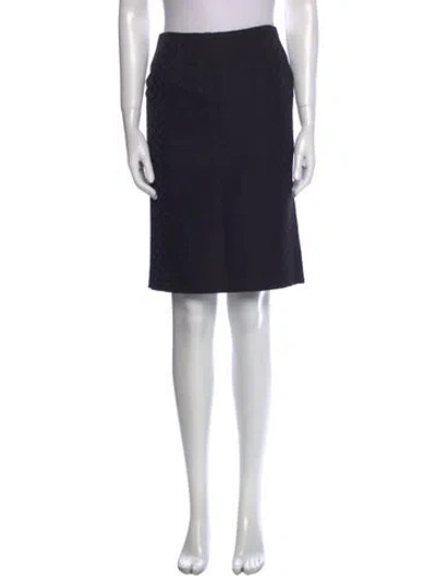 Pre-owned Valentino Wool Knee-length Skirt In Black