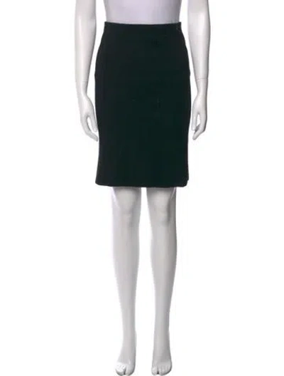 Pre-owned Valentino Wool Knee-length Skirt In Black