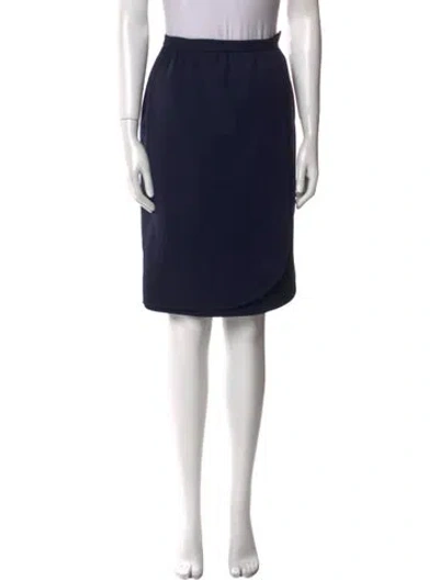 Pre-owned Valentino Wool Knee-length Skirt In Black