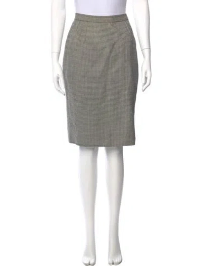 Pre-owned Valentino Wool Knee-length Skirt In Black