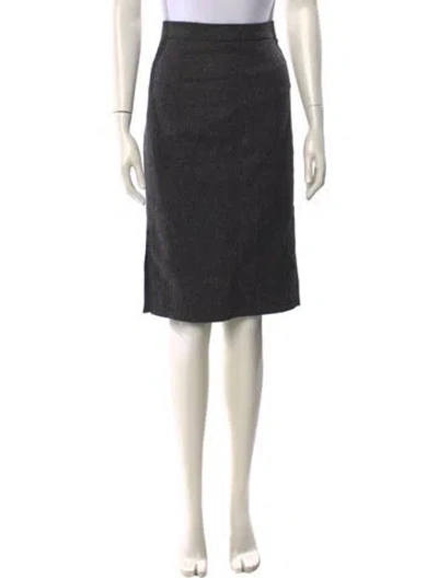 Pre-owned Valentino Wool Knee-length Skirt In Black