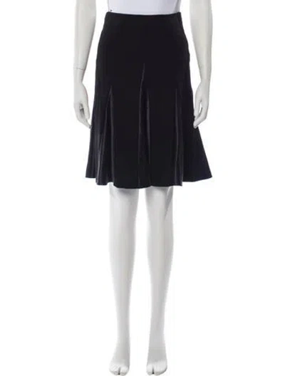 Pre-owned Valentino Wool Knee-length Skirt In Black