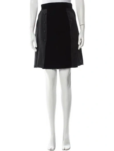 Pre-owned Valentino Wool Knee-length Skirt In Black