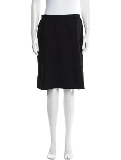 Pre-owned Valentino Wool Knee-length Skirt In Black
