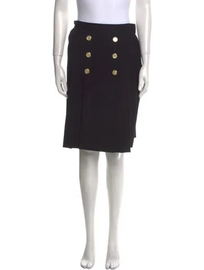 Pre-owned Valentino Wool Knee-length Skirt In Blue