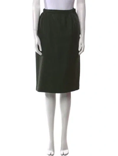 Pre-owned Valentino Wool Knee-length Skirt In Gray