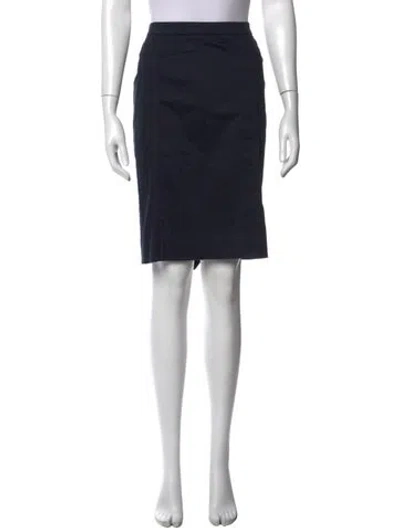 Pre-owned Valentino Wool Knee-length Skirt In Grey