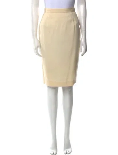 Pre-owned Valentino Wool Knee-length Skirt In Neutral
