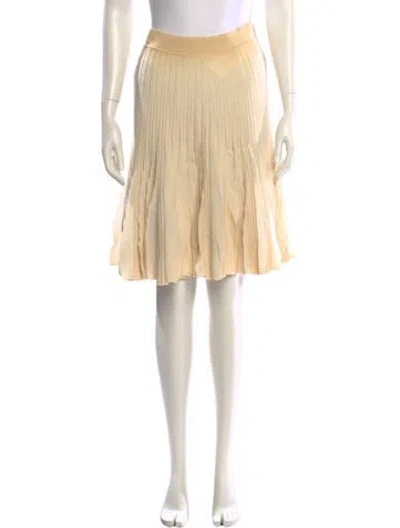 Pre-owned Valentino Wool Knee-length Skirt In Neutral