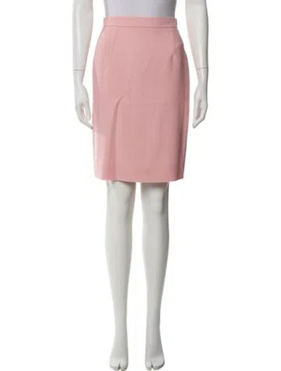 Pre-owned Valentino Wool Knee-length Skirt In Pink