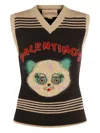 Valentino Garavani Le Chat De La Maison Wool Vest In Brown