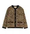 Valentino Wool Leopard Print Cardigan In Multi