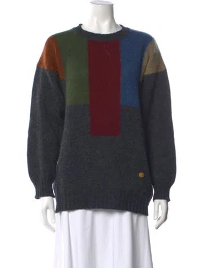 Pre-owned Valentino Wool Long Dress In Multi