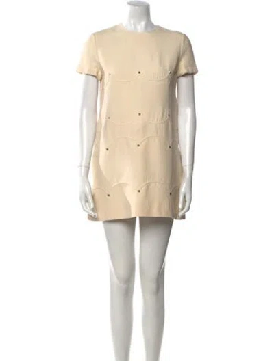 Pre-owned Valentino Wool Long Dress In Neutral