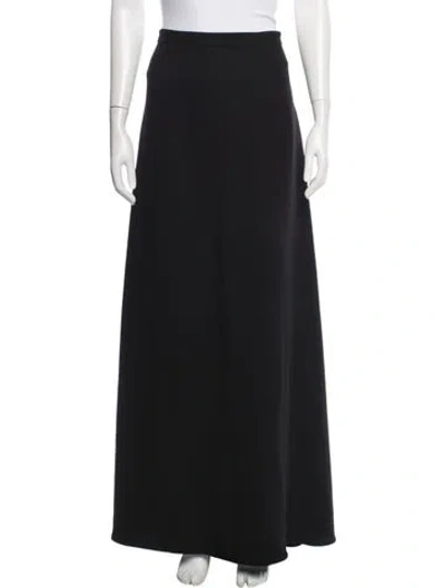 Pre-owned Valentino Wool Long Skirt In Black