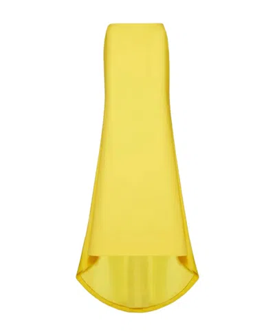 Valentino Wool Long Skirt In Yellow