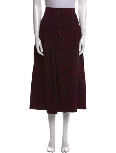 Pre-owned Valentino Wool Midi Length Skirt In Black