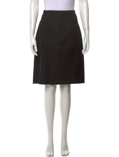 Pre-owned Valentino Wool Midi Length Skirt In Black