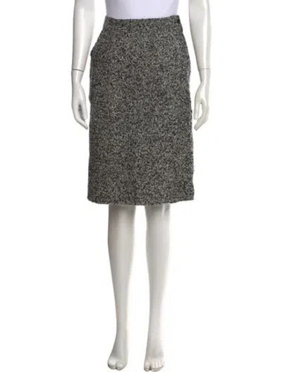 Pre-owned Valentino Wool Midi Length Skirt In Black