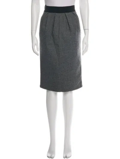 Pre-owned Valentino Wool Midi Length Skirt In Green
