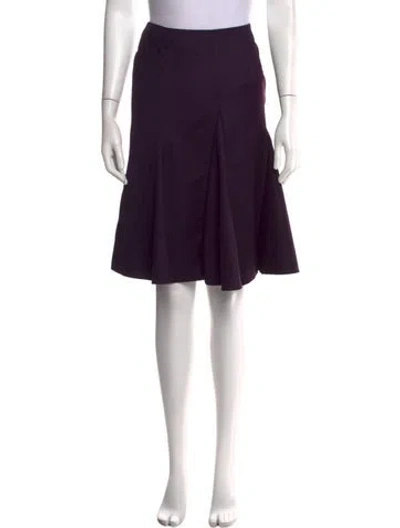Pre-owned Valentino Wool Midi Length Skirt In Purple