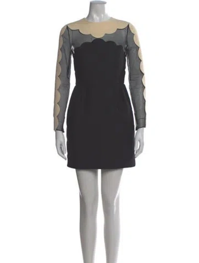 Pre-owned Valentino Wool Mini Dress