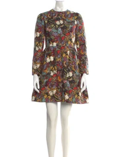 Pre-owned Valentino Wool Mini Dress In Black