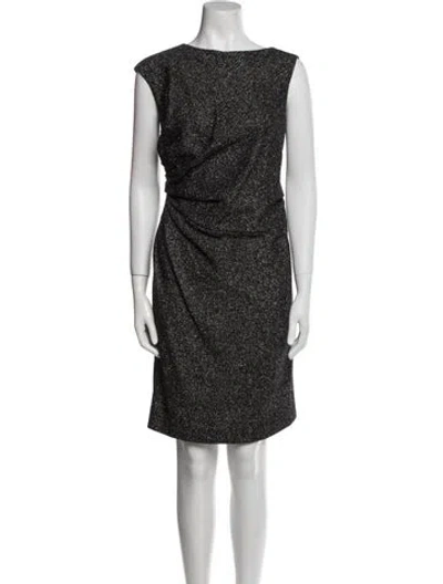 Pre-owned Valentino Wool Mini Dress In Gray