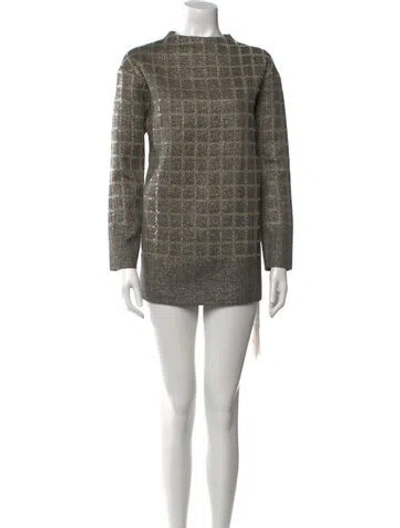 Pre-owned Valentino Wool Mini Dress In Gray