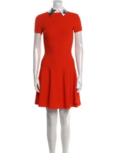Pre-owned Valentino Wool Mini Dress In Multi