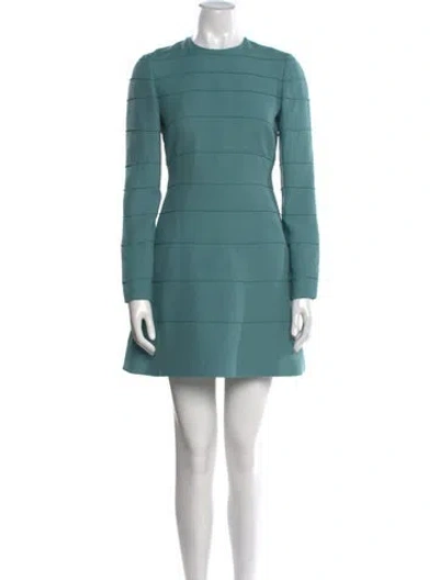 Pre-owned Valentino Wool Mini Dress In Multi