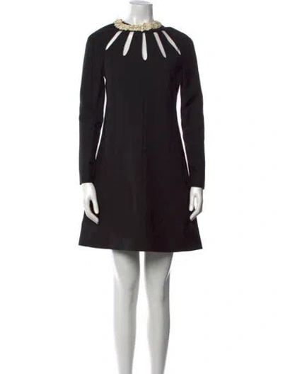 Pre-owned Valentino Wool Mini Dress In Multi