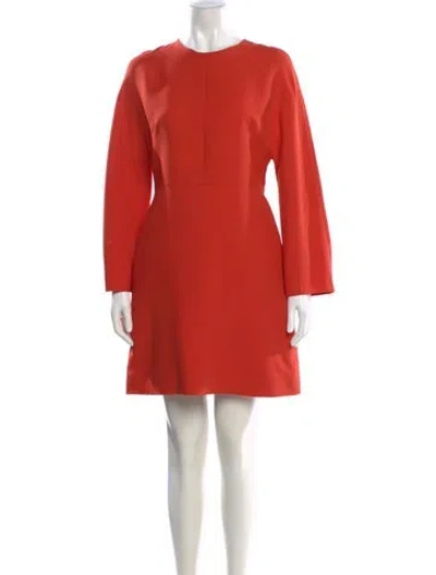 Pre-owned Valentino Wool Mini Dress In Orange