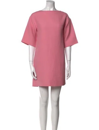 Pre-owned Valentino Wool Mini Dress In Pink