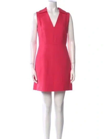 Pre-owned Valentino Wool Mini Dress In Pink