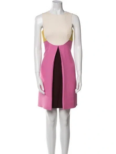 Pre-owned Valentino Wool Mini Dress In Pink